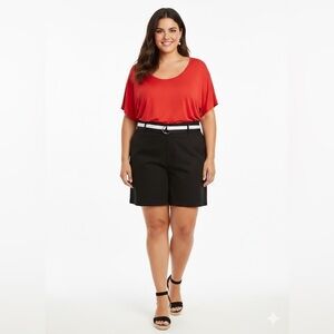 Sofia by Sofia Vergara Black Belted Women’s Shorts